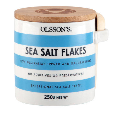 Olsson's Sea Salt Flakes 250gm Stoneware Jar
