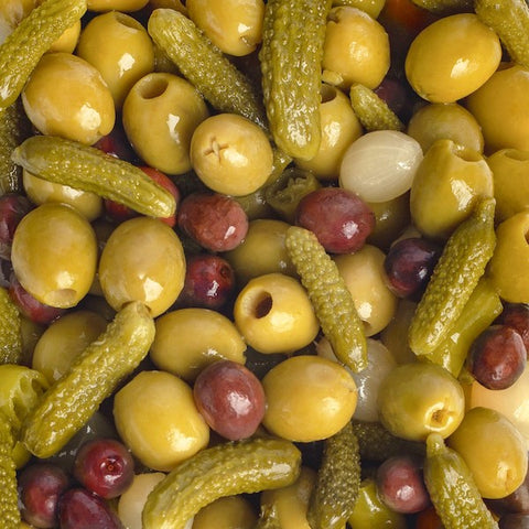 Perello Spicy Cocktail Olives and Pickles