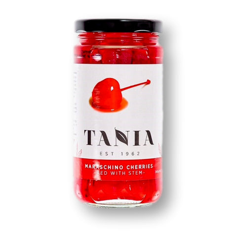 Tania Red Maraschino Cherries with Stem 340gm