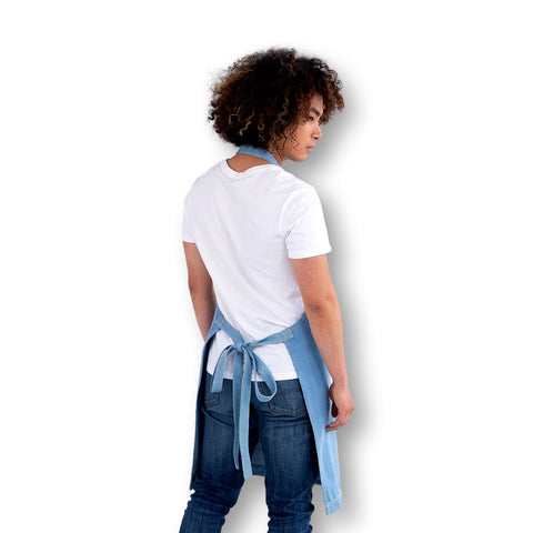 Leo Chambray Blue Denim Bib Apron