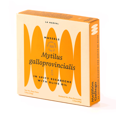 La Narval Special Selection: Galician Mussels DOP in Spicy Escabeche 110g