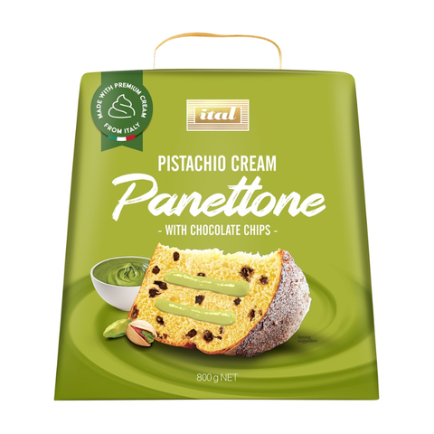 Ital Panettone – Pistachio Cream & Choc Chip 800g