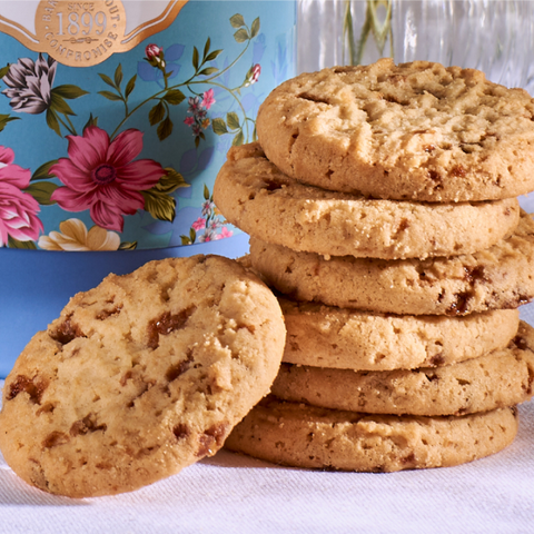 Buttery Salted Caramel Biscuits – Victorian Floral Tube 150g