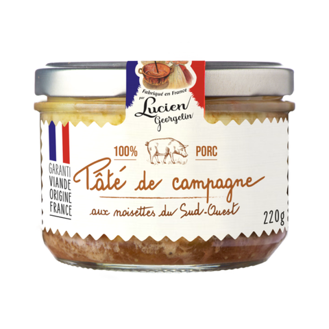 Lucien Georgelin Country Pate with Hazelnut 220g